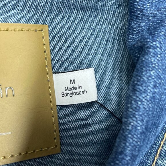 Calvin Klein Womens Denim Jacket Medium Blue d0162 - Picture 2 of 10